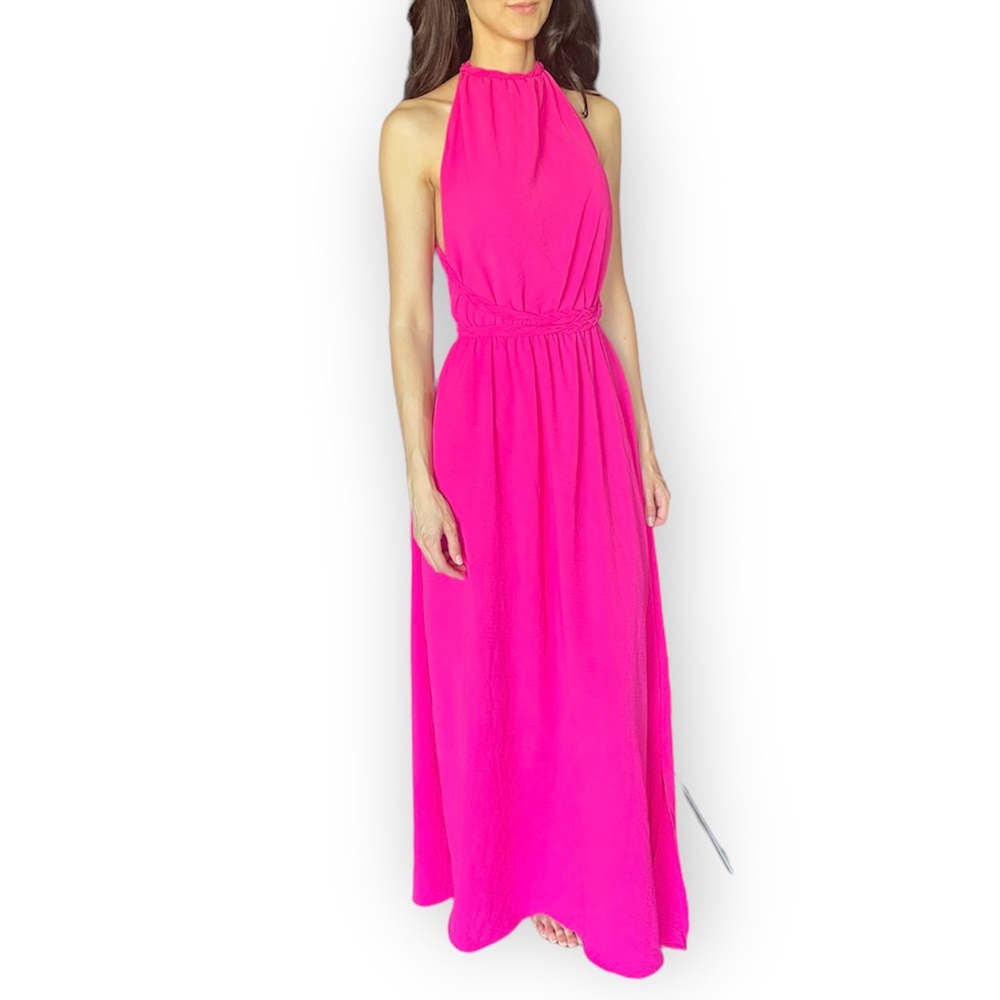 GORGEOUS Braided -  PINK Brazilian Maxi Dress